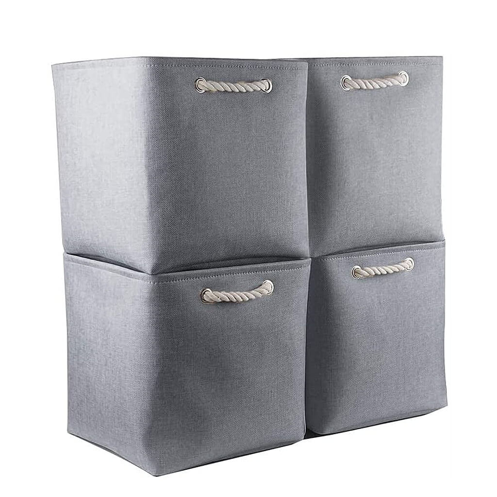 28 x 28 x 28cm Grey Cube Storage Boxes - Image 10