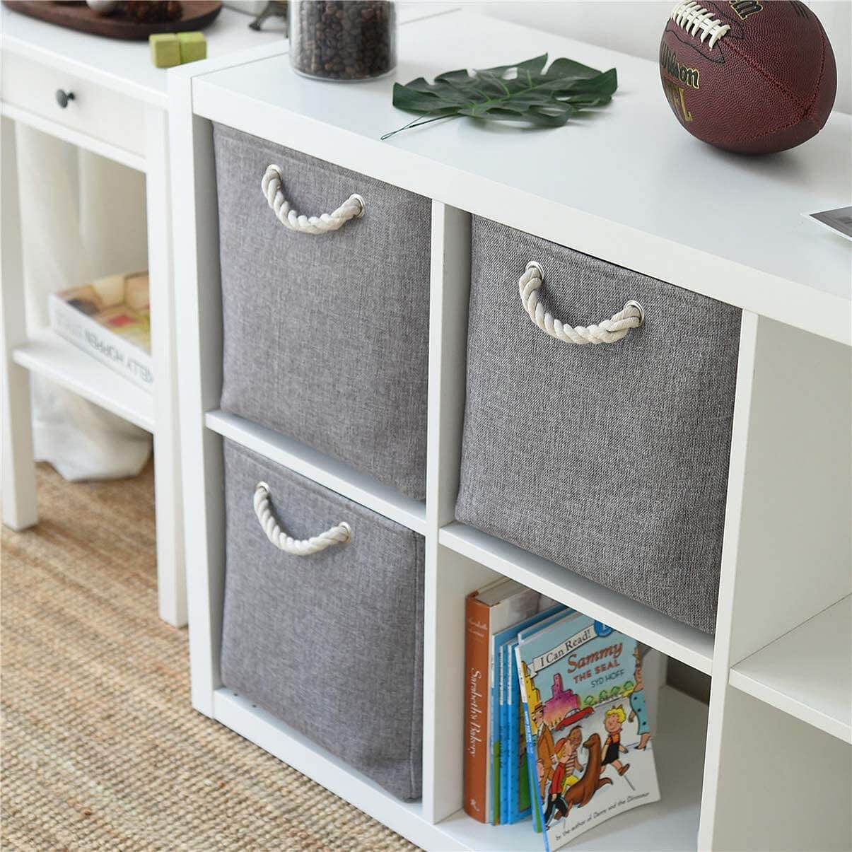 28 x 28 x 28cm Grey Cube Storage Boxes - Image 4