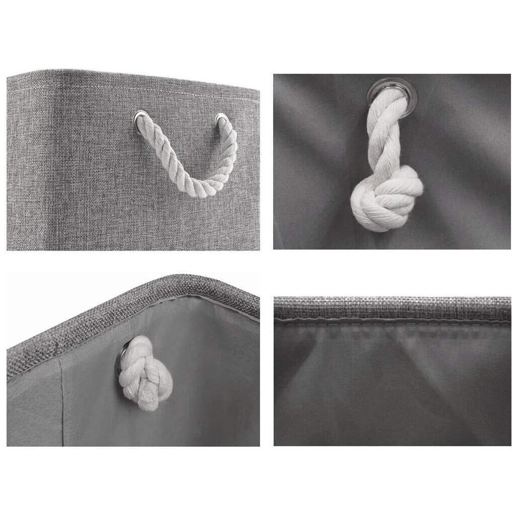 28 x 28 x 28cm Grey Cube Storage Boxes - Image 5