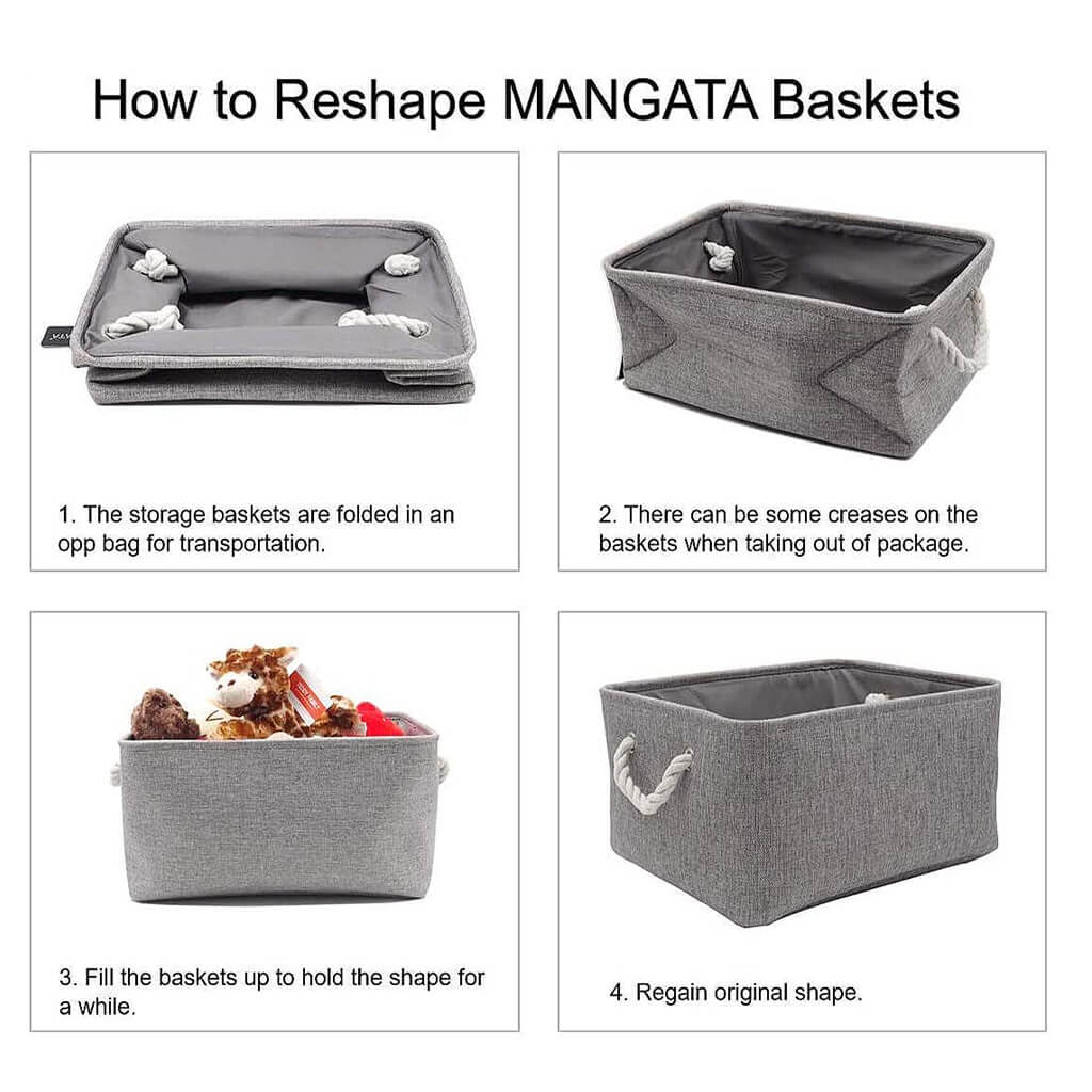 28 x 28 x 28cm Grey Cube Storage Boxes - Image 7