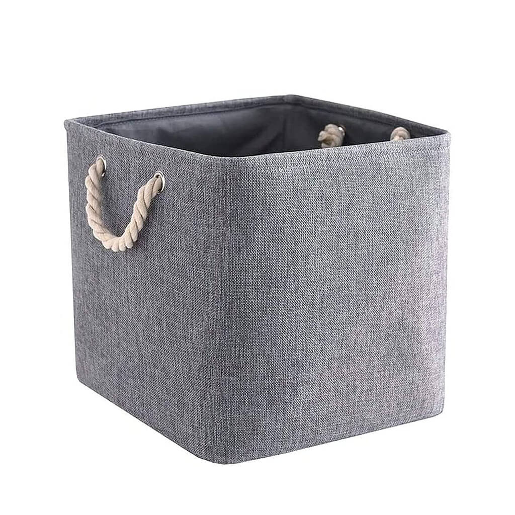 28 x 28 x 28cm Grey Cube Storage Boxes - Image 8