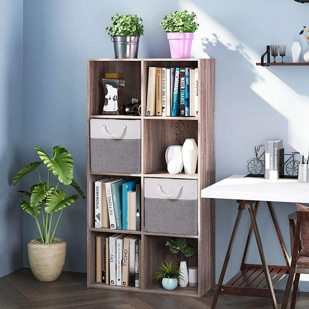 28cm Square Storage Boxes Grey White Mangata - Image 3