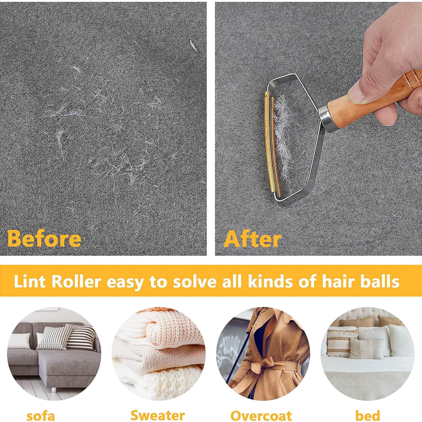 2PCS Portable Lint Roller Remover Clothes Fuzz Shaver Hair Removal - Image 7