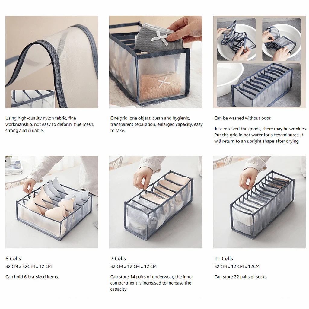 3 Pcs Transparent Drawer Organisers Dividers - Image 11