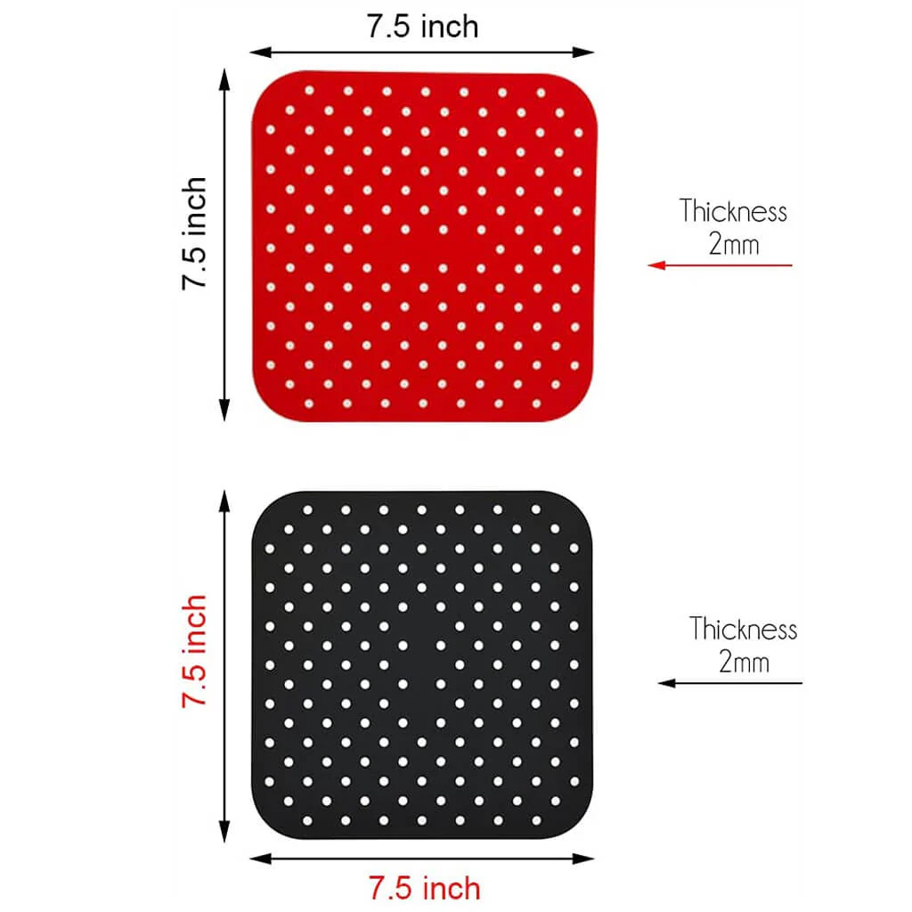 Air Fryer Liners Non Stick Silicone Square Fryer Basket Mats - Image 4
