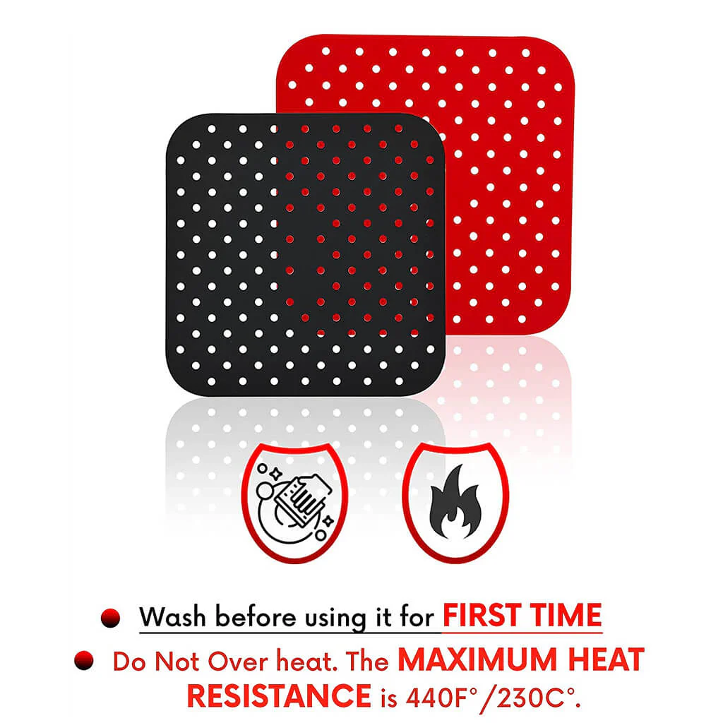 Air Fryer Liners Non Stick Silicone Square Fryer Basket Mats - Image 6