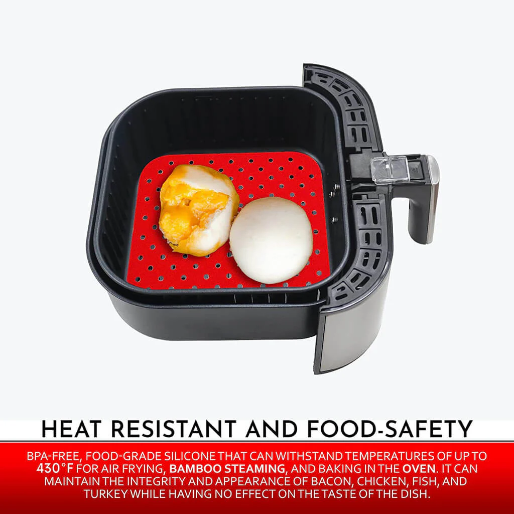 Air Fryer Liners Non Stick Silicone Square Fryer Basket Mats - Image 7