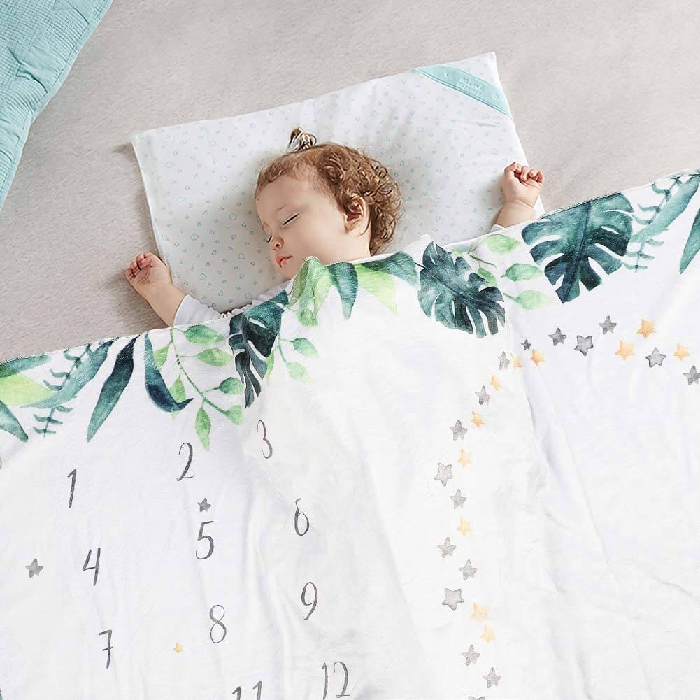 Baby Milestone Blanket for Boys Girls Large Animal Printed - Image 5