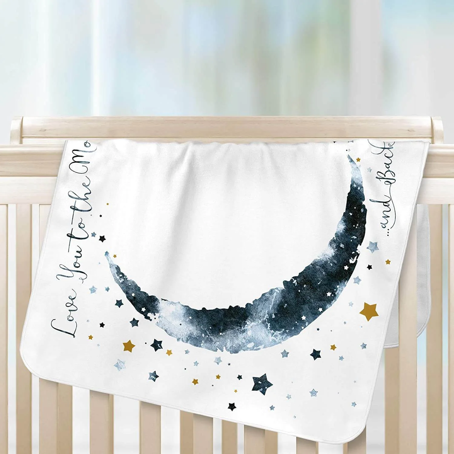 Baby Monthly Milestone Blanket Boy and Girl, Best Shower Gift, Moon and Star - Image 5