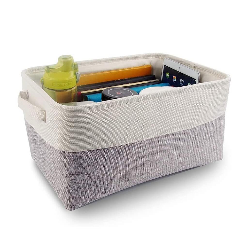 Canvas Storage Box with Handles & Drawstring Set of 3 - Image 26