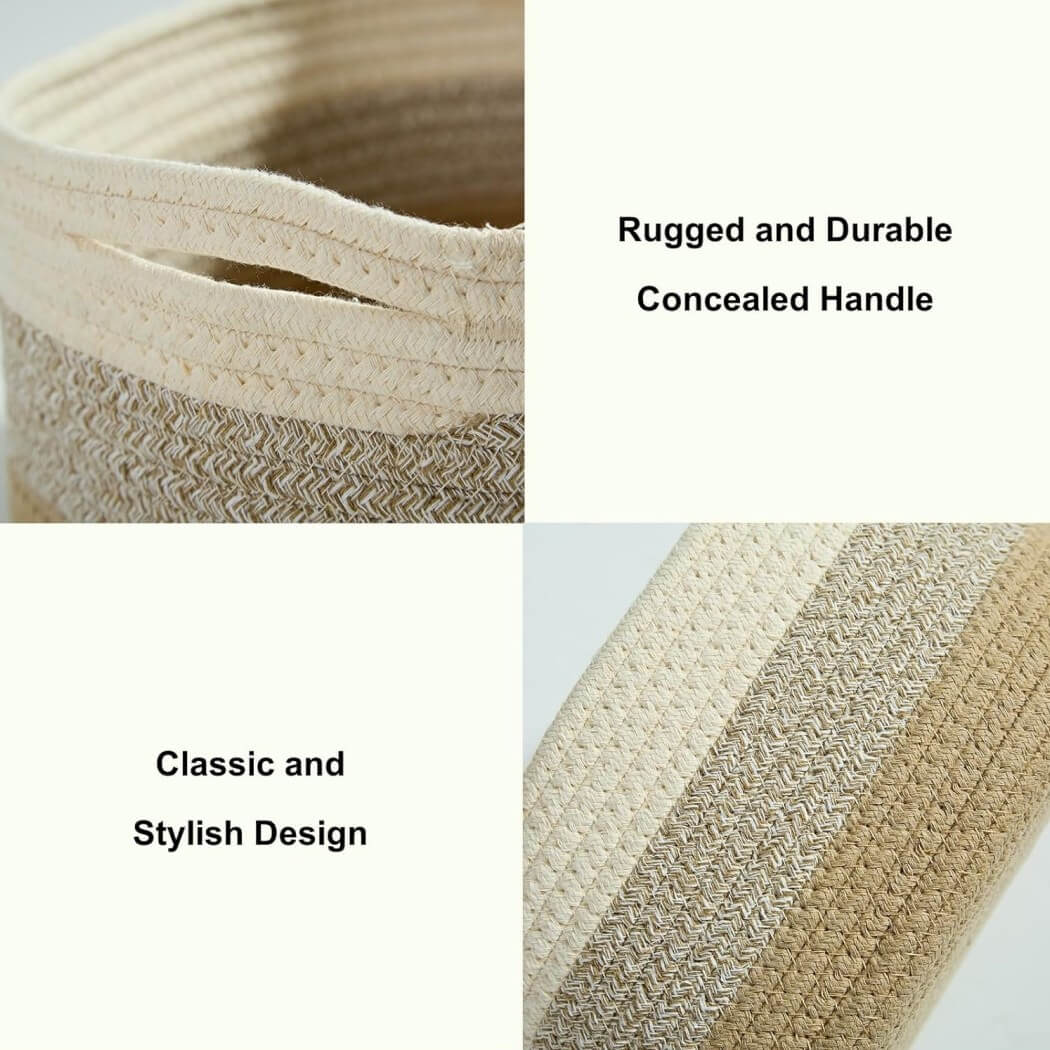 Cotton Rope Storage Baskets for Shelves mangata - Image 5