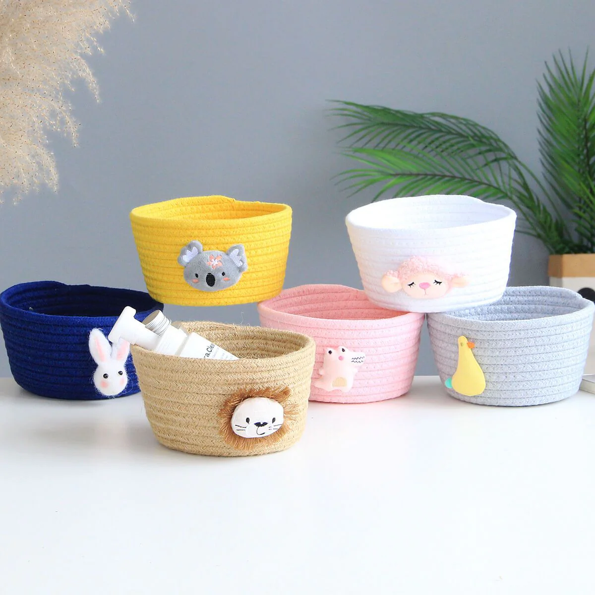 Cute Animal Storage Basket For Kids Toy Desktop Organizer Sundries Box - Image 3