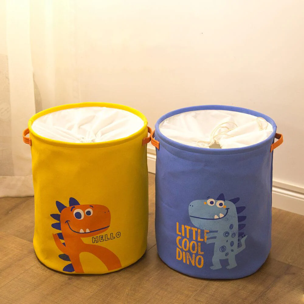 Cute Laundry Basket Blue Hamper Dinosaur Basket For Kids - Image 4