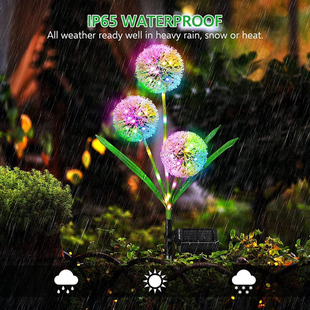 Decorative Solar Pathway Lights - Dandelion - Image 8