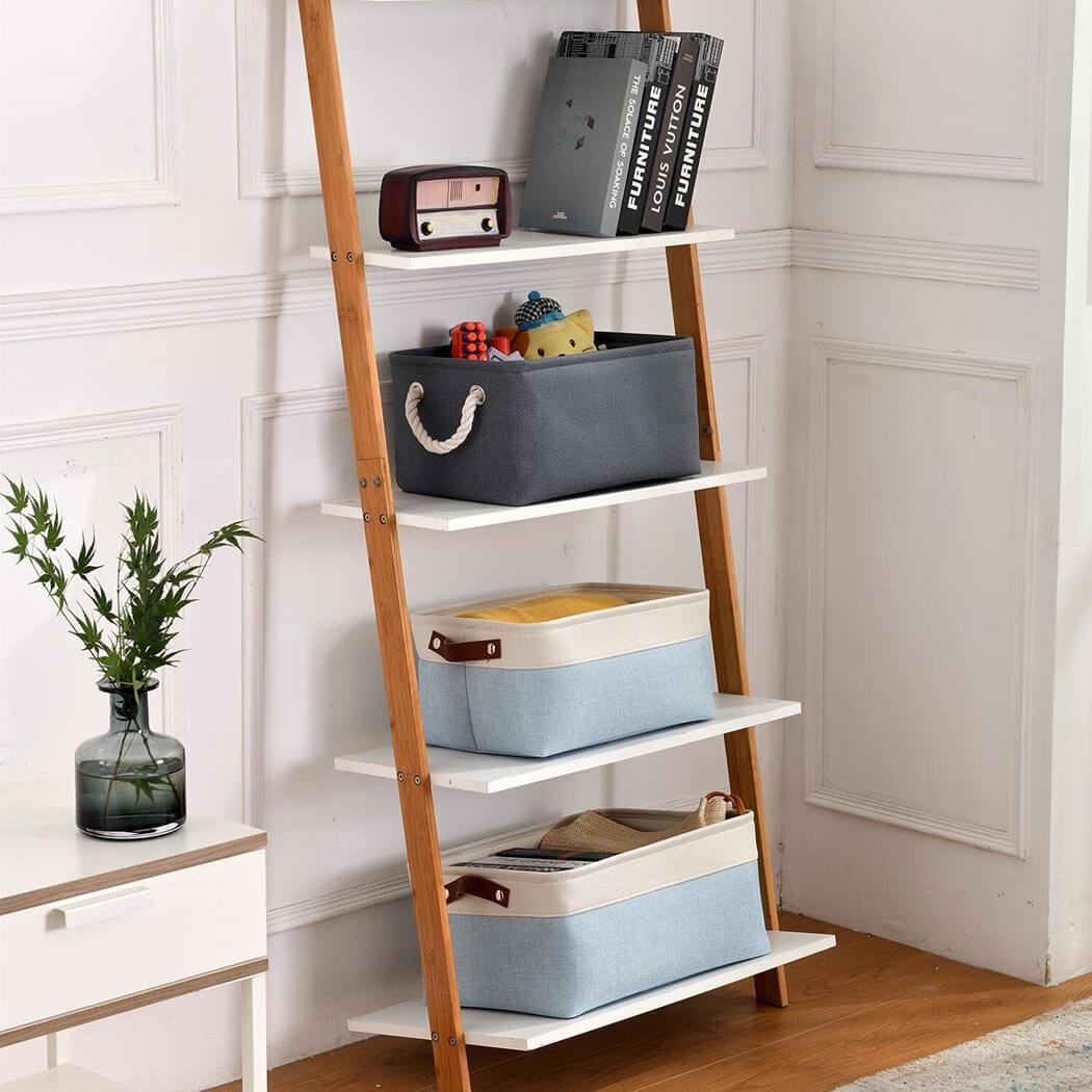 Dark Grey Washable Foldable Thickened Storage Basket with Rope Handles - Image 4