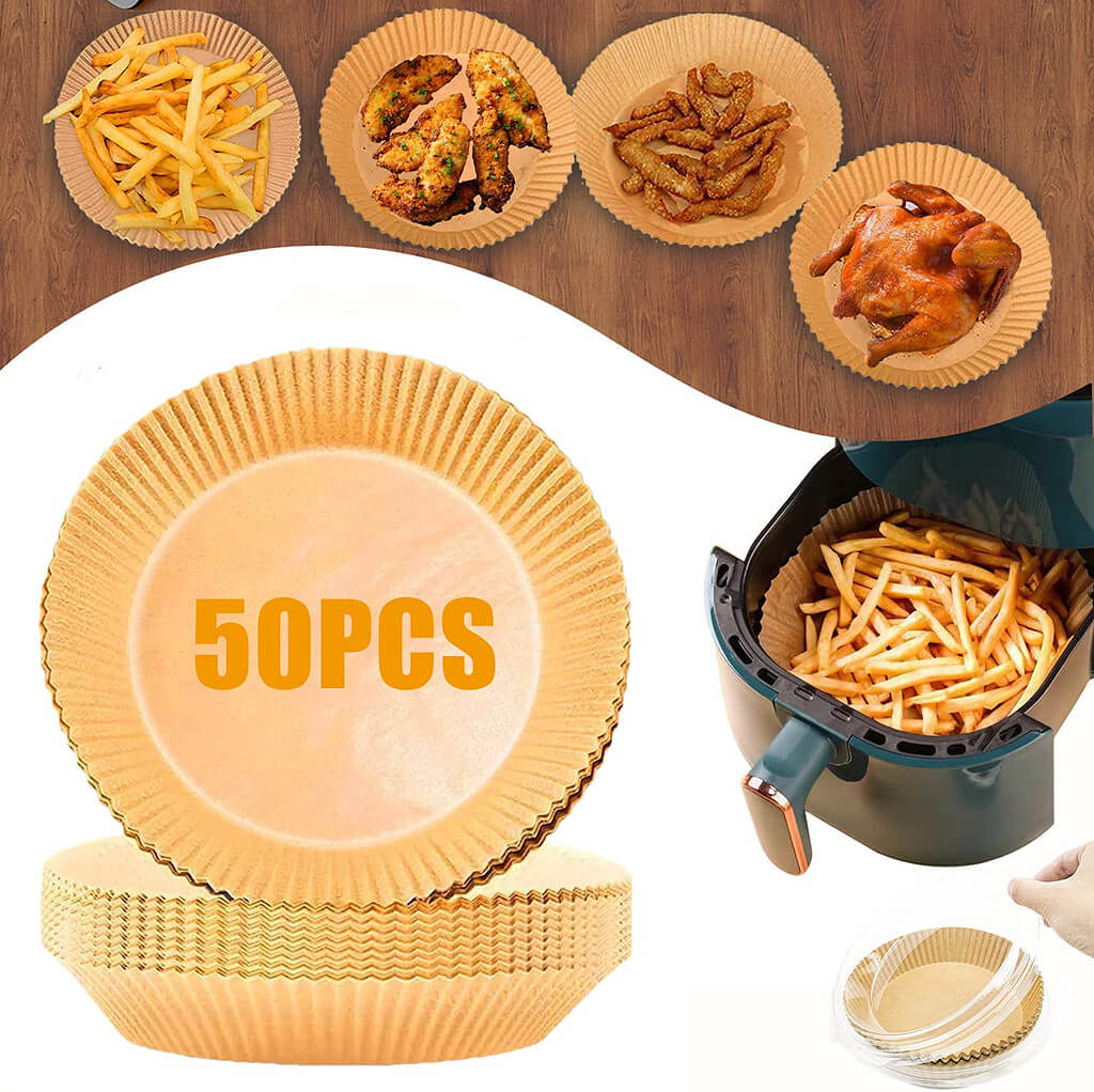 Disposable Air Fryer Liners Non-Stick Cooking Parchment Paper - 6.3inch - Image 8
