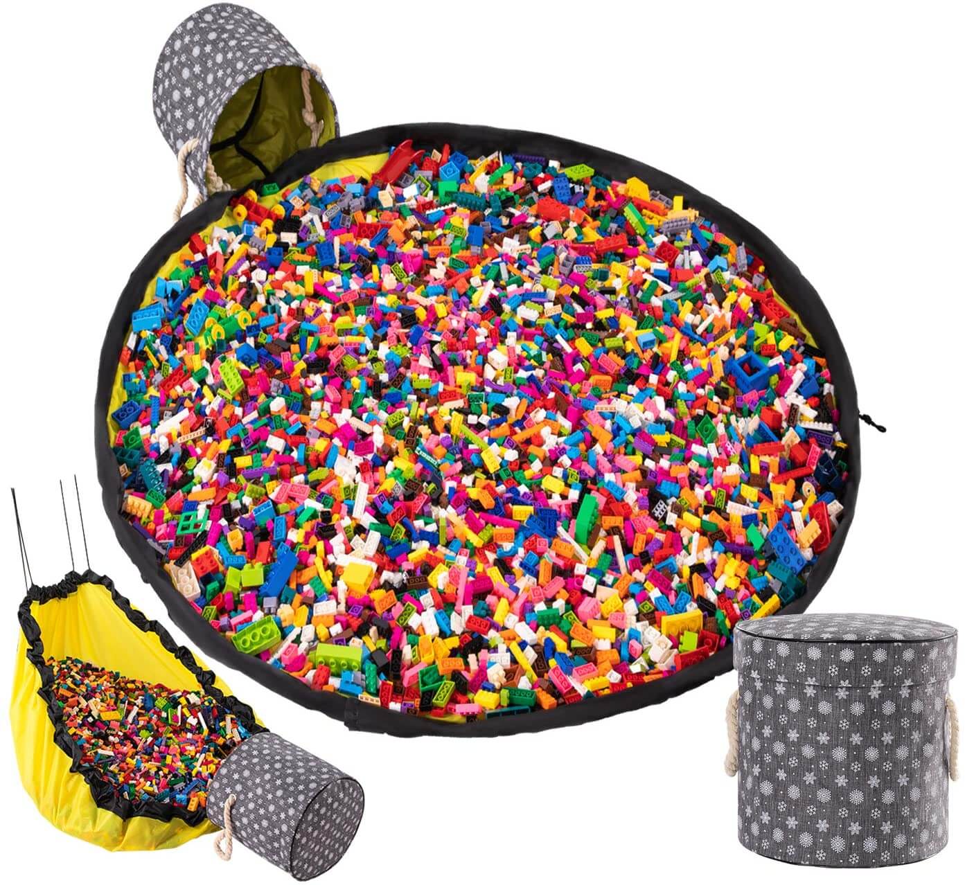 Durable Toy Storage Basket Organizer Bag And Play Mat - Image 16