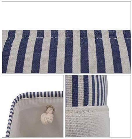Blue Stripe Collapsible Storage Boxes Large, 3 Pack - Image 4