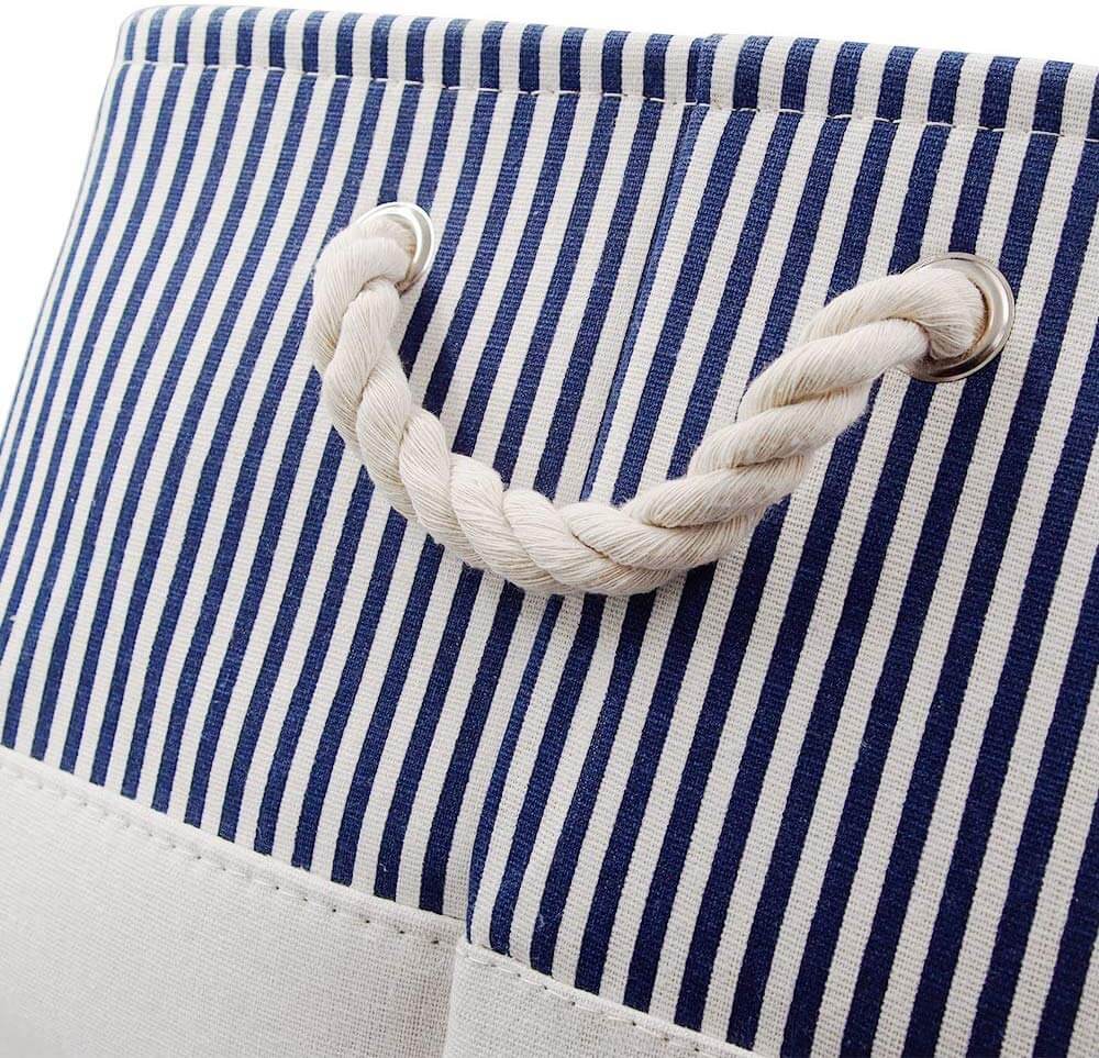 Blue Stripe Collapsible Storage Boxes Large, 3 Pack - Image 5