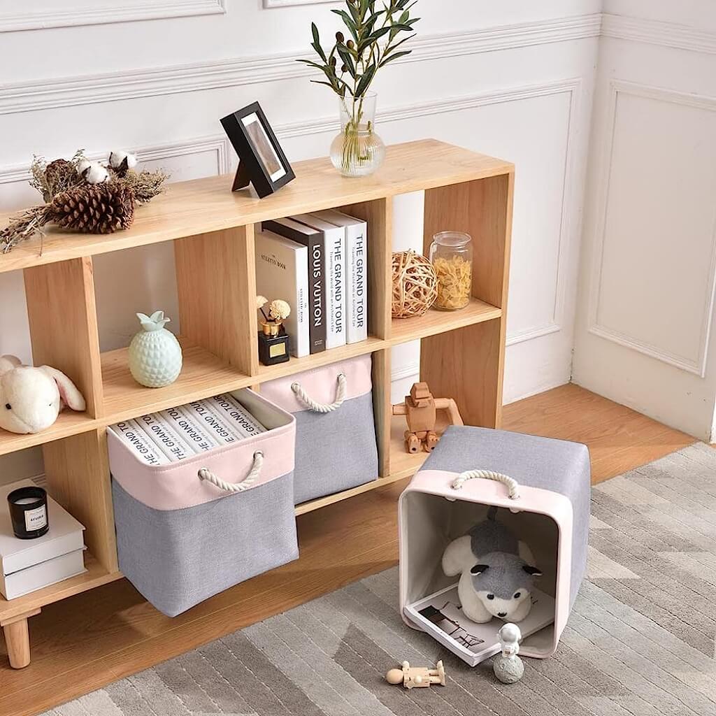 33cm Fabric Storage Cubes for Cube Shelving (1/3/4 Pack) - Image 24