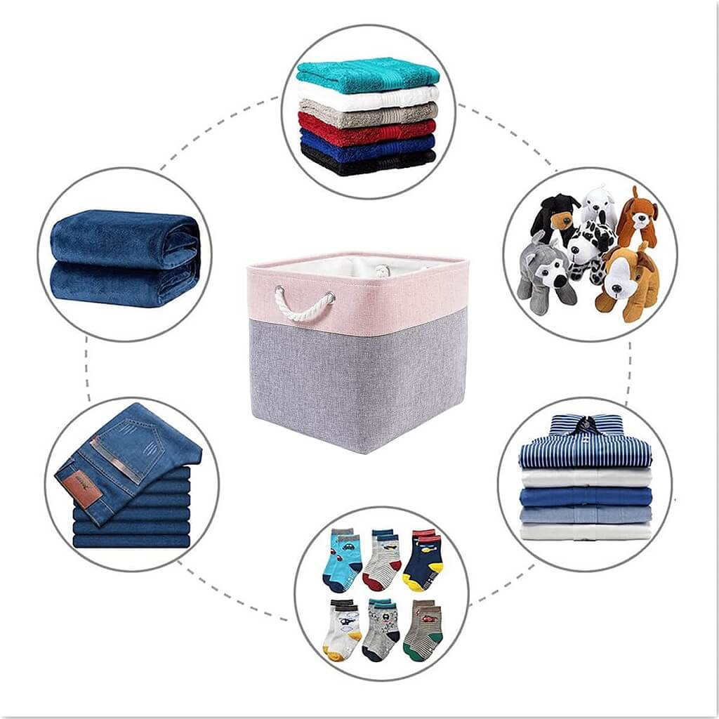 33cm Fabric Storage Cubes for Cube Shelving (1/3/4 Pack) - Image 32