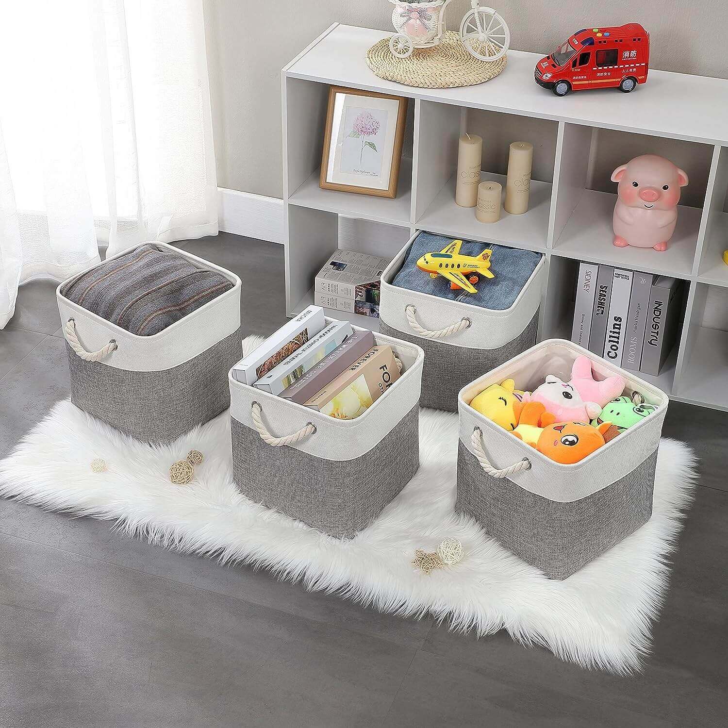 33cm Fabric Storage Cubes for Cube Shelving (1/3/4 Pack) - Image 46