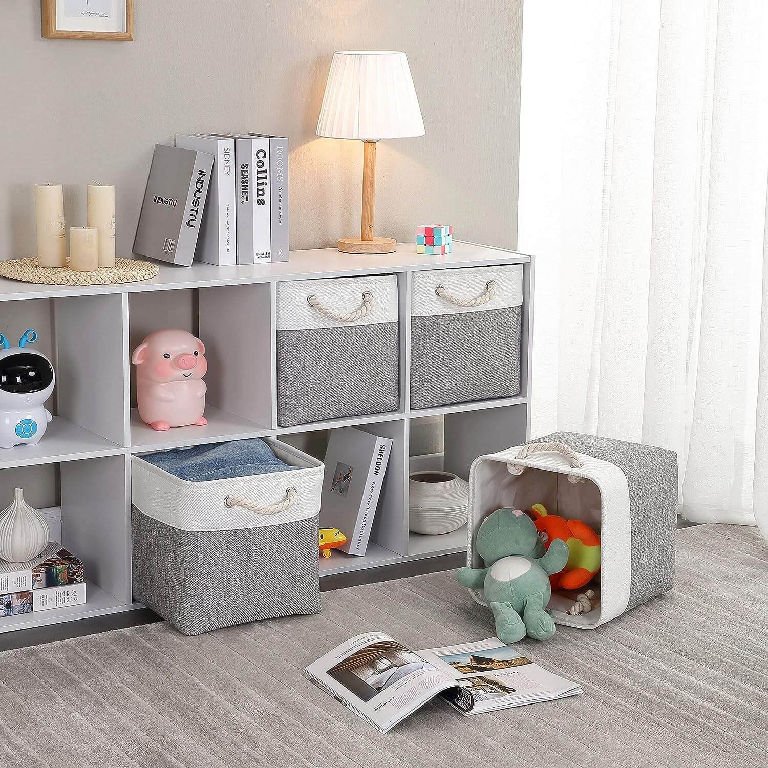 33cm Fabric Storage Cubes for Cube Shelving (1/3/4 Pack) - Image 49