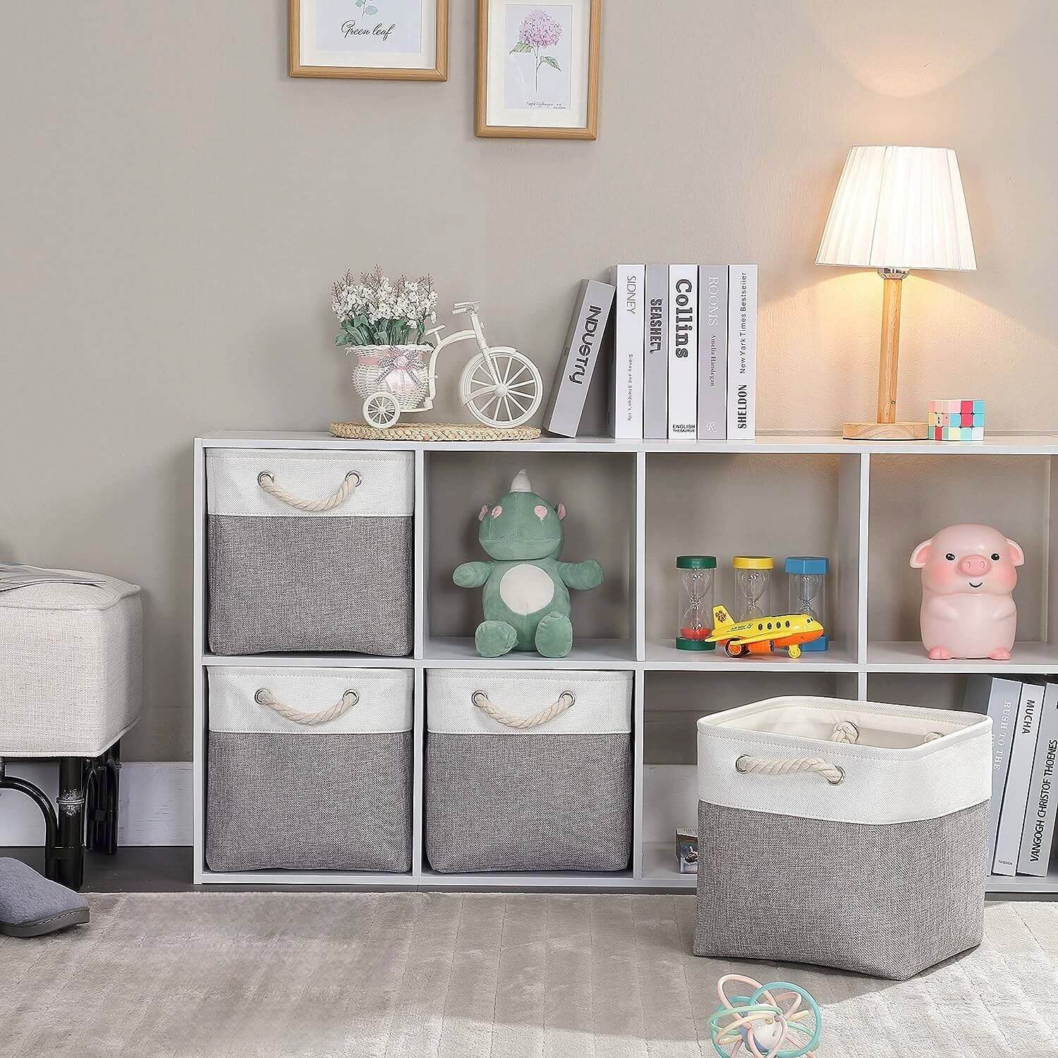 33cm Fabric Storage Cubes for Cube Shelving (1/3/4 Pack) - Image 52