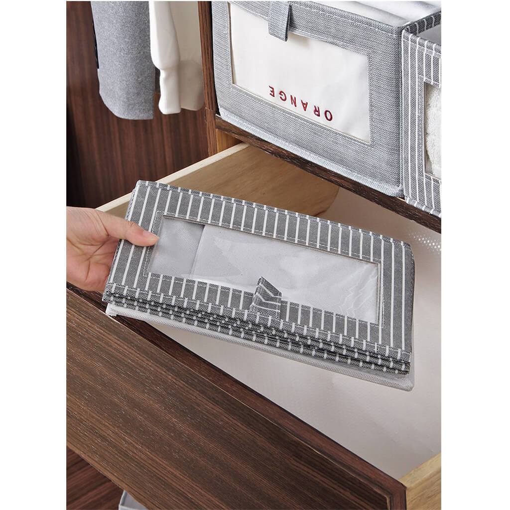 Foldable Clothes Wardrobe Storage Box Organizer with Handle to Pull Out - Image 4