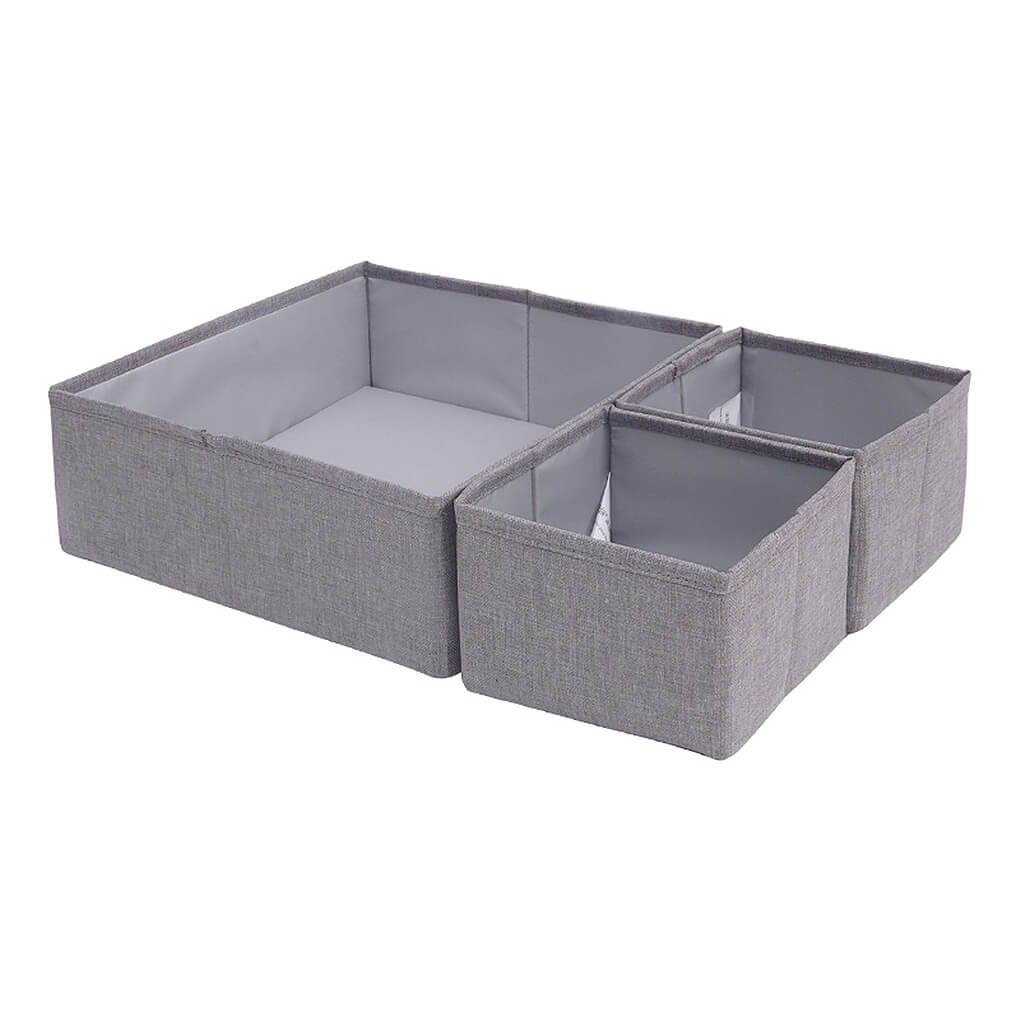 Foldable Drawer Organiser Dividers Storage Box Fabric Flexible Wardrobe Storage Solution - Image 12