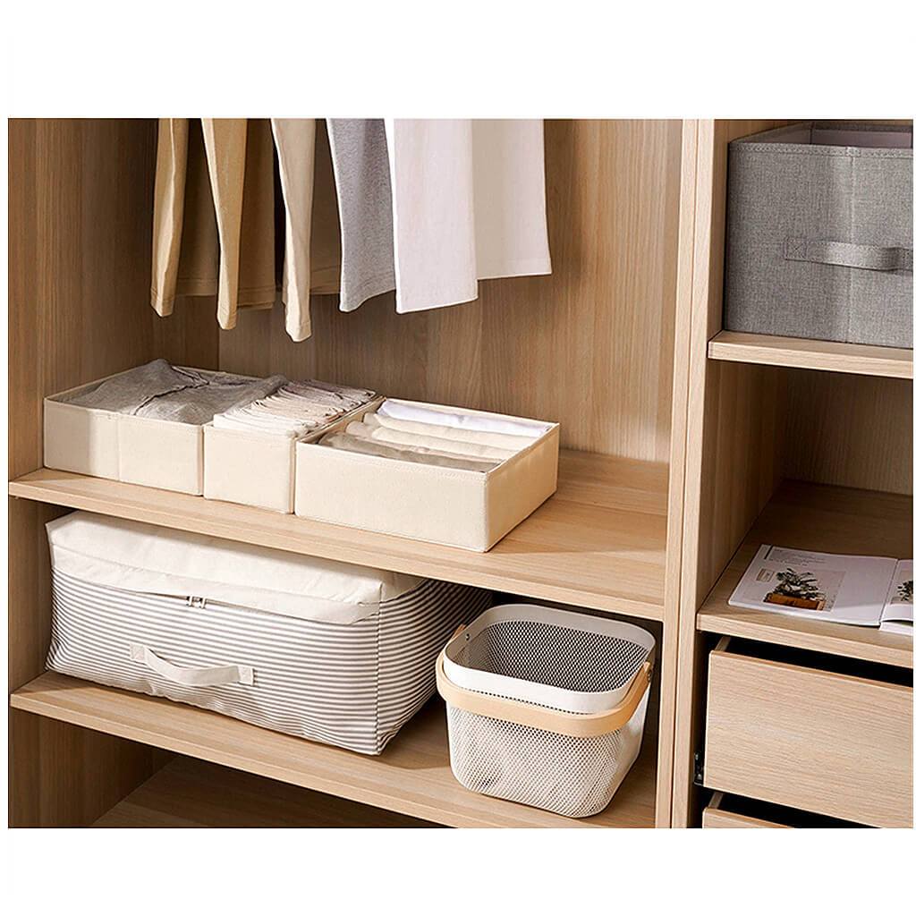 Foldable Drawer Organiser Dividers Storage Box Fabric Flexible Wardrobe Storage Solution - Image 4