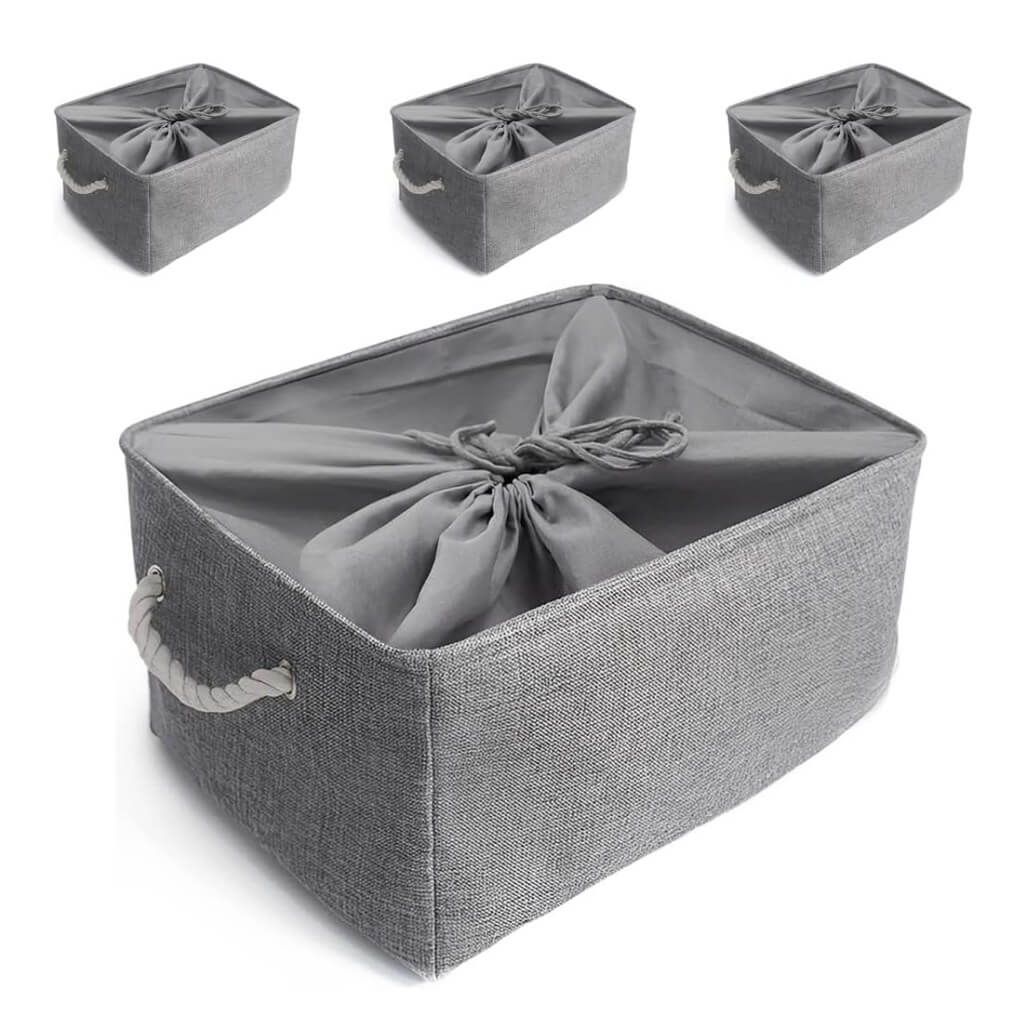 Grey Storage Baskets with rope handles - Image 15