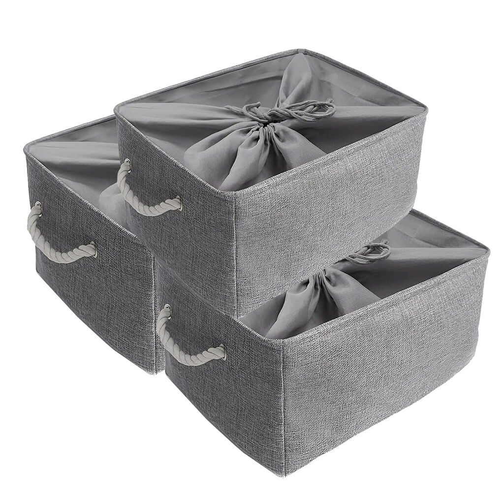 Grey Storage Baskets with rope handles - Image 22