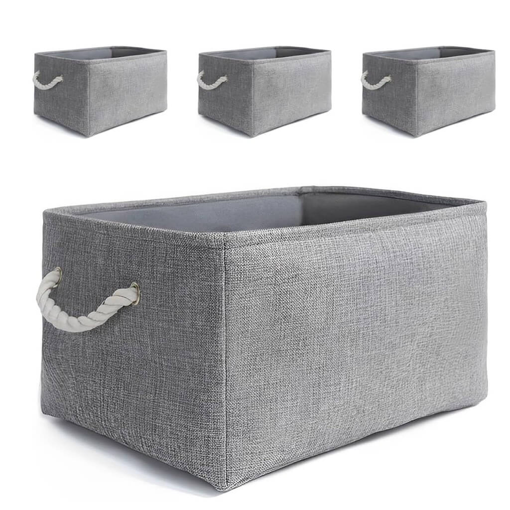 Grey Storage Baskets with rope handles - Image 36