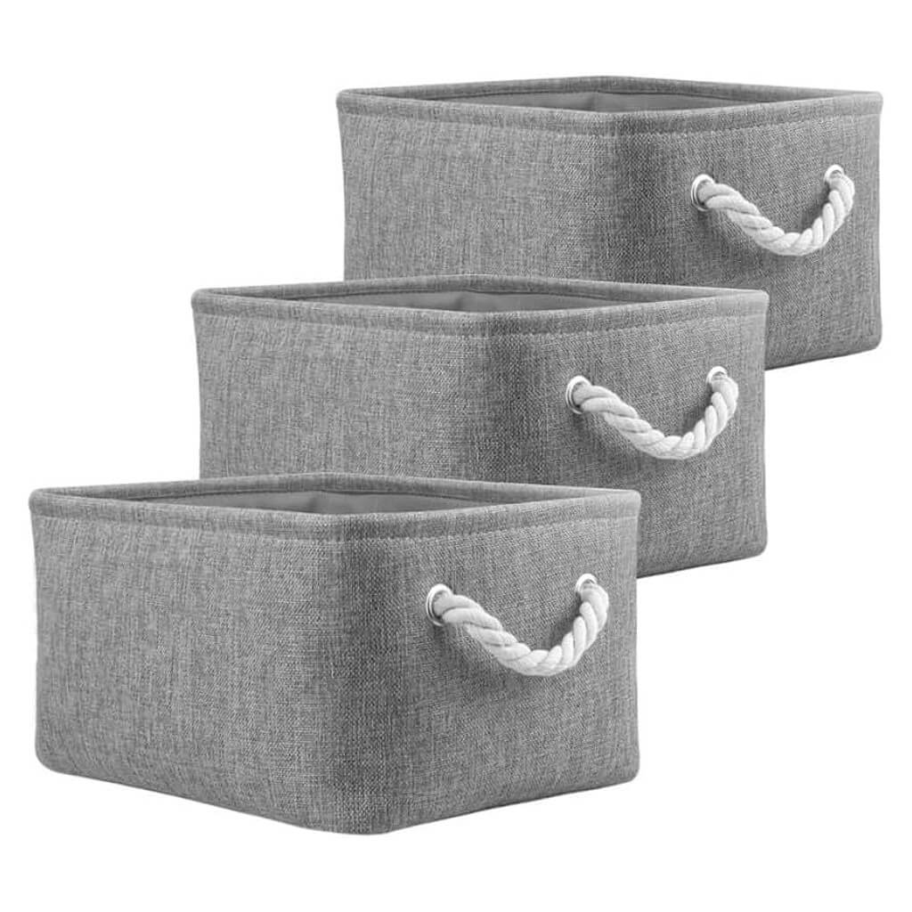 Grey Storage Baskets with rope handles - Image 57