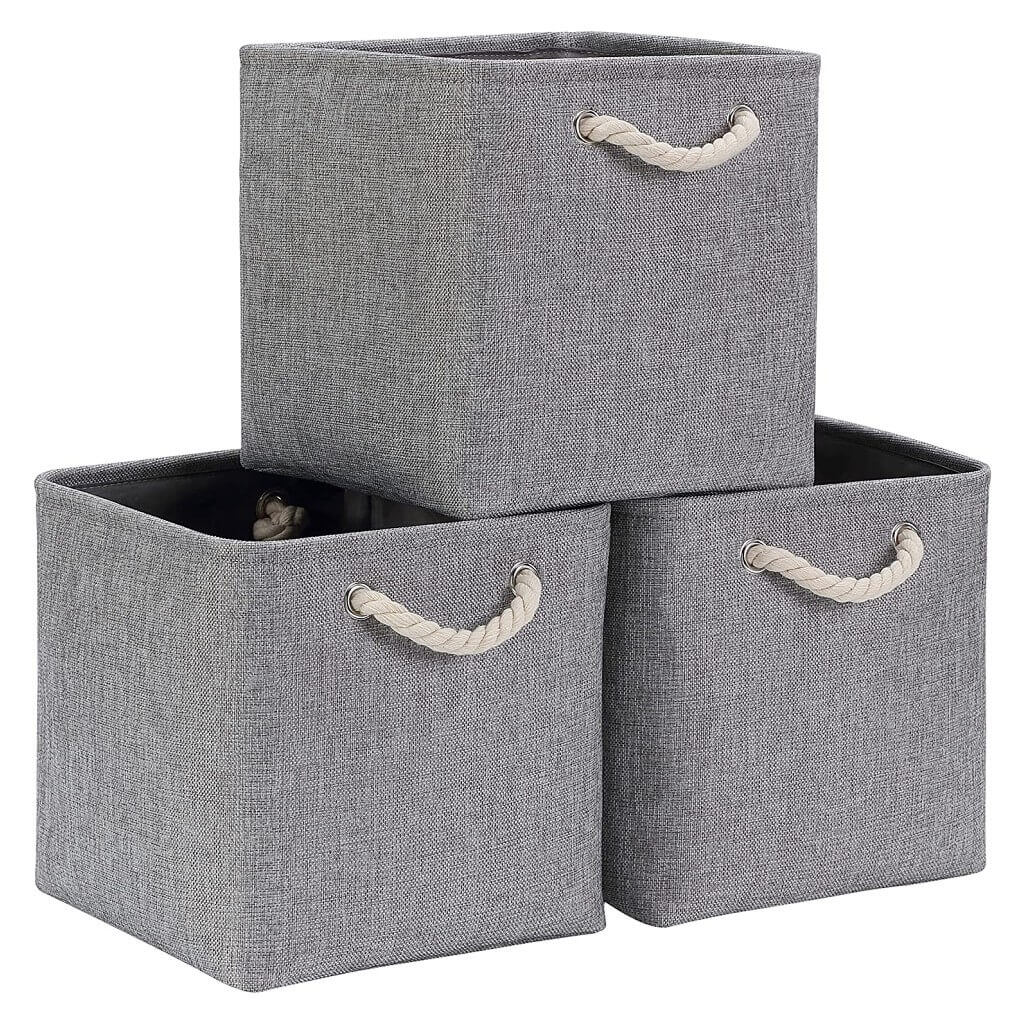 Grey Storage Baskets with rope handles - Image 82