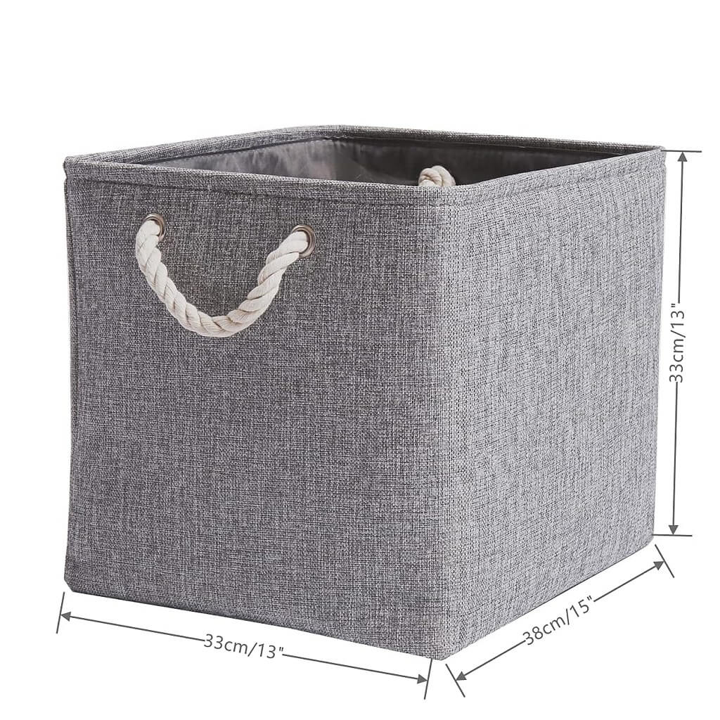 Grey Storage Baskets with rope handles - Image 9