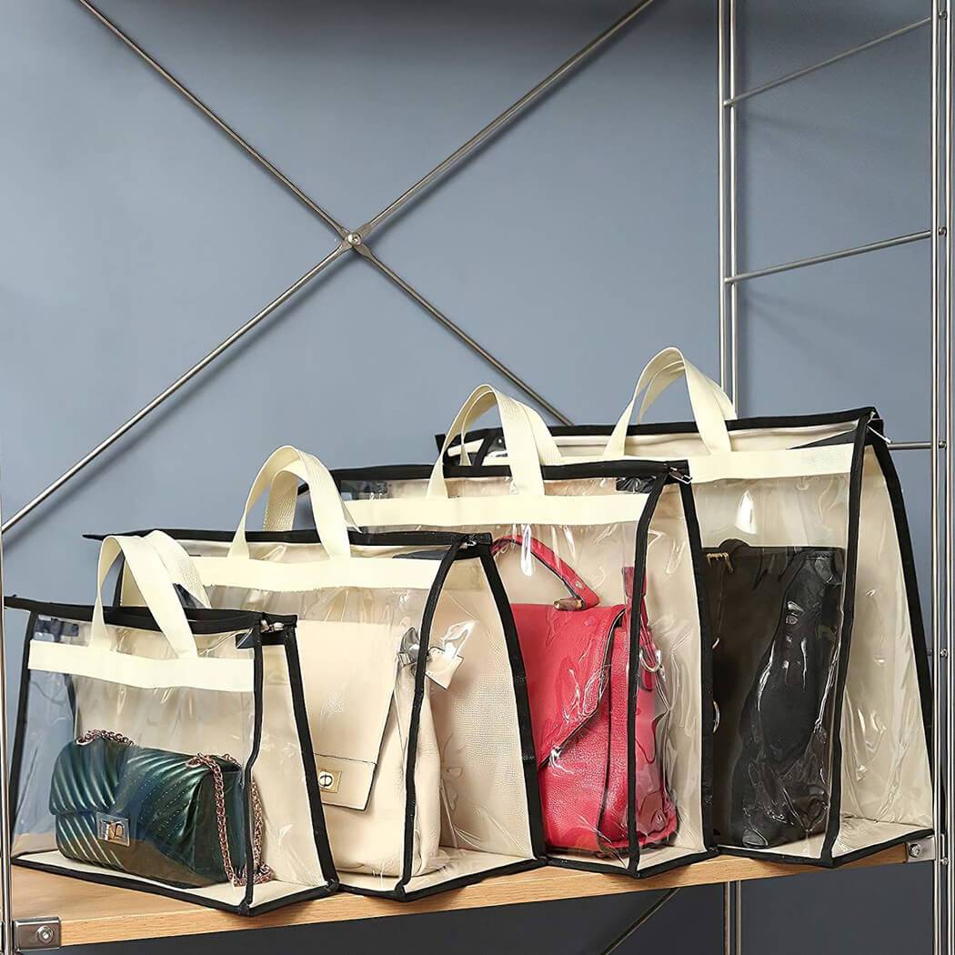 Handbag Storage Organizer Dust Cover Transparent Bag 5PCS/Set - Image 4