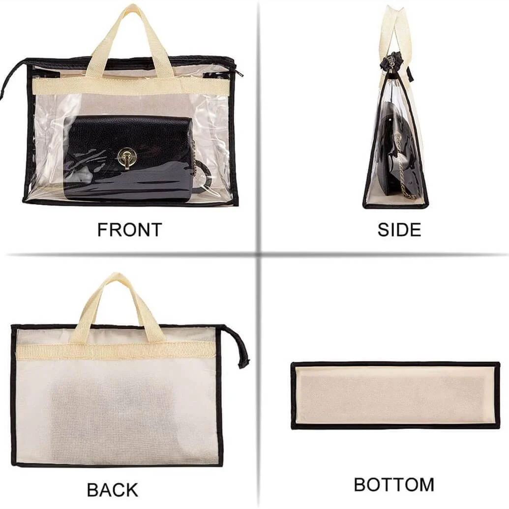 Handbag Storage Organizer Dust Cover Transparent Bag 5PCS/Set - Image 5