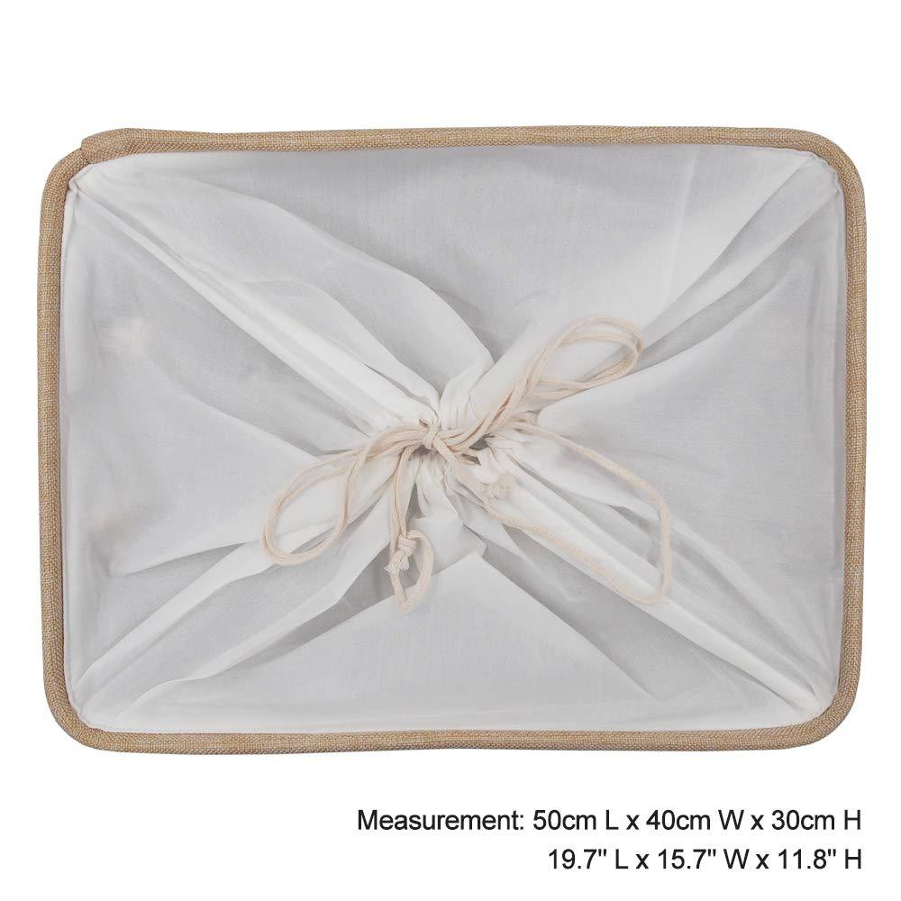 Jumbo Beige Storage Box with Drawstring - Image 3