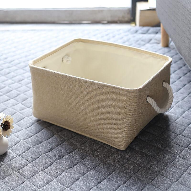 Jumbo Beige Storage Box with Drawstring - Image 4