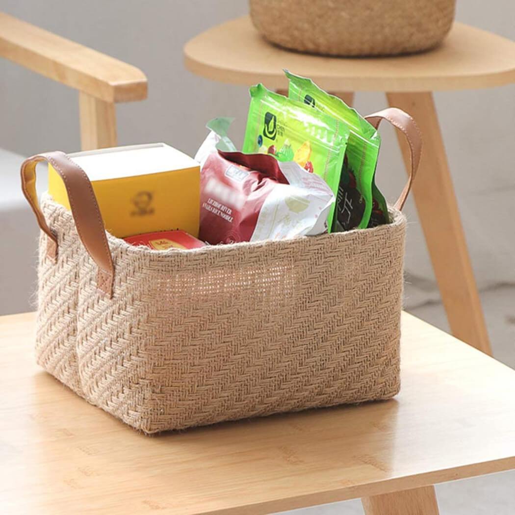 Jute Storage Baskets Beige - Image 2