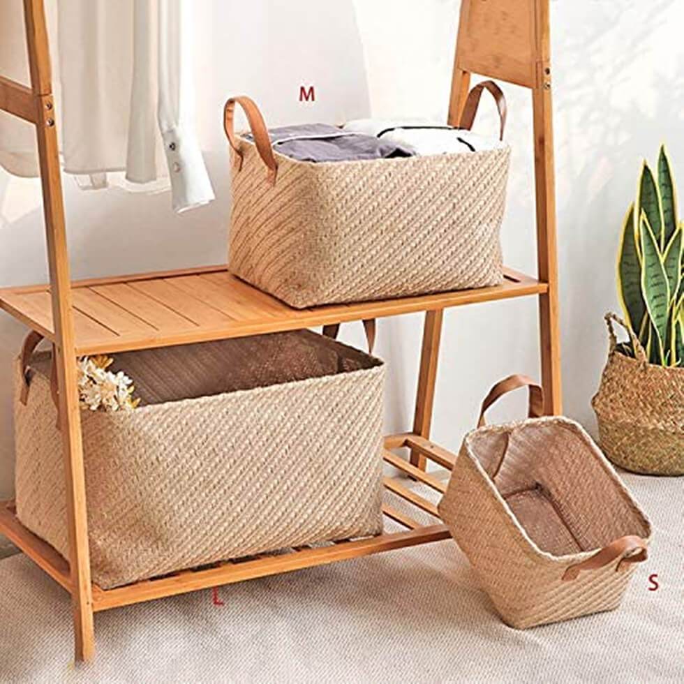 Jute Storage Baskets Beige - Image 6