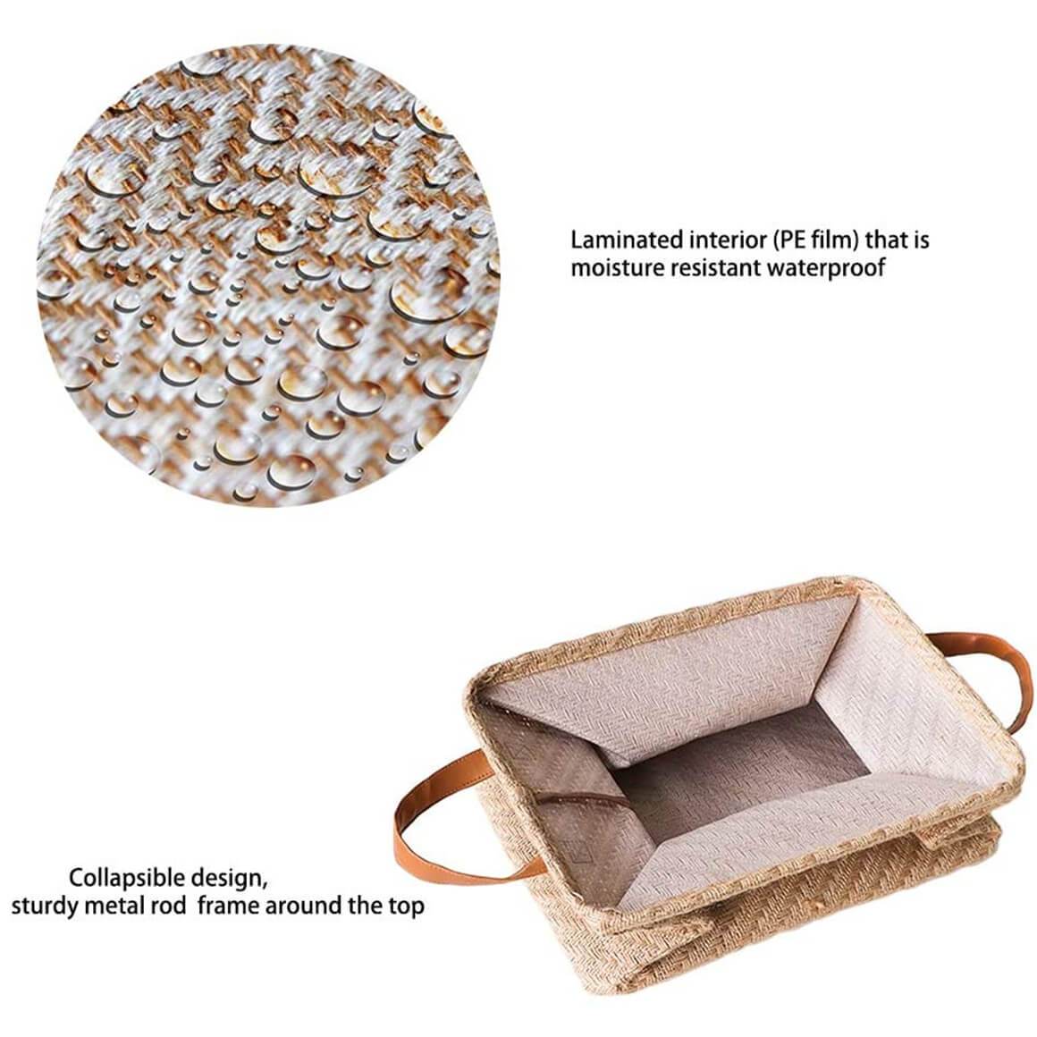 Jute Storage Baskets Beige - Image 7