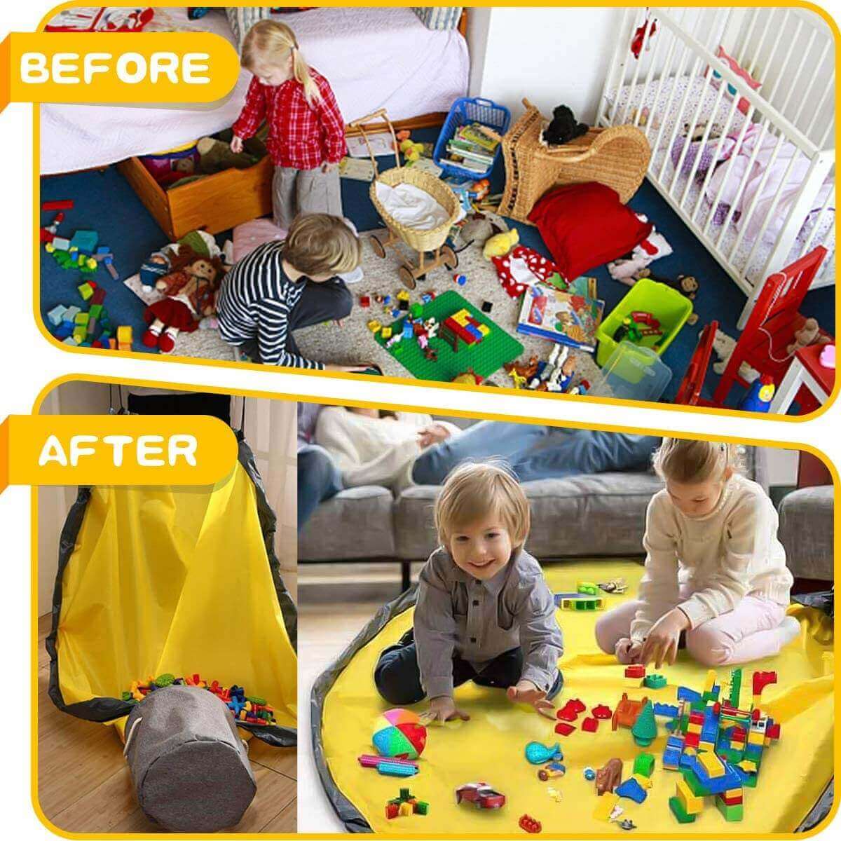 Jumbo Large Play Mat and Toy Storage Organizer Baskets - Image 3