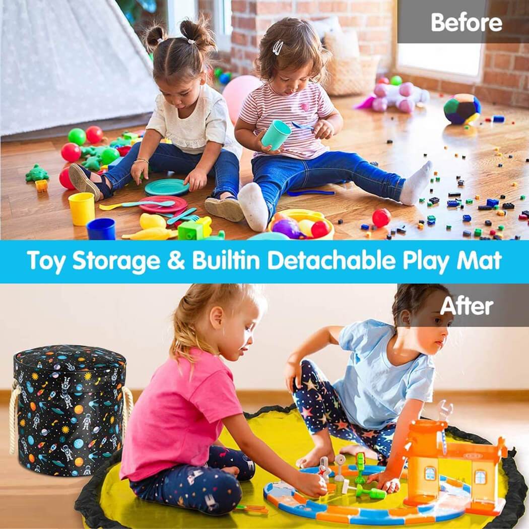 Jumbo Large Play Mat and Toy Storage Organizer Baskets - Image 6