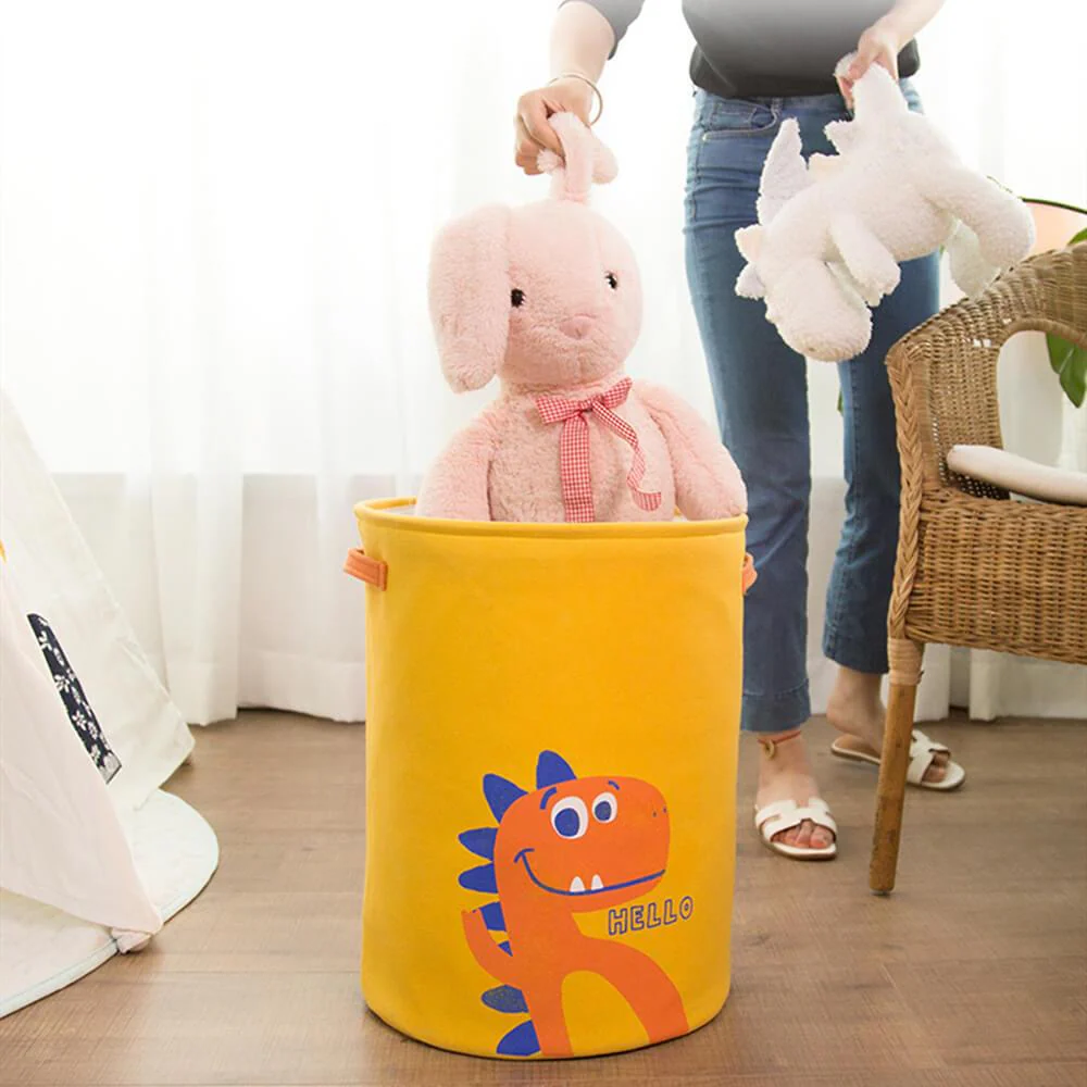 Laundry Basket Yellow Hamper Dinosaur Basket For Kids - Image 5