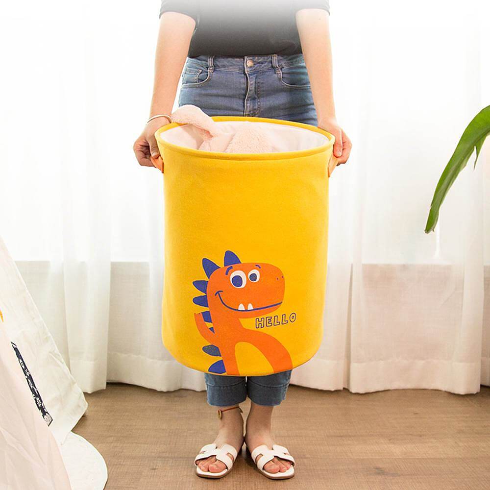 Laundry Basket Yellow Hamper Dinosaur Basket For Kids - Image 6