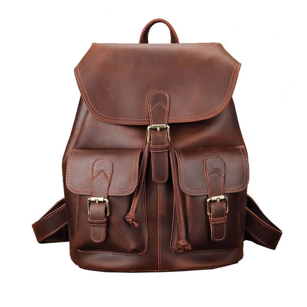 Leather Satchel Backpack Rucksack - Image 10