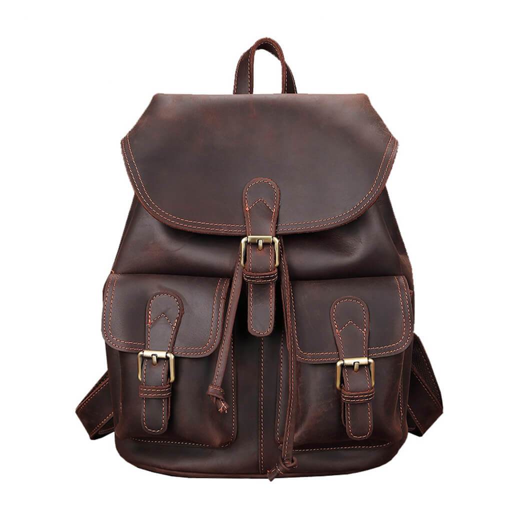 Leather Satchel Backpack Rucksack - Image 11